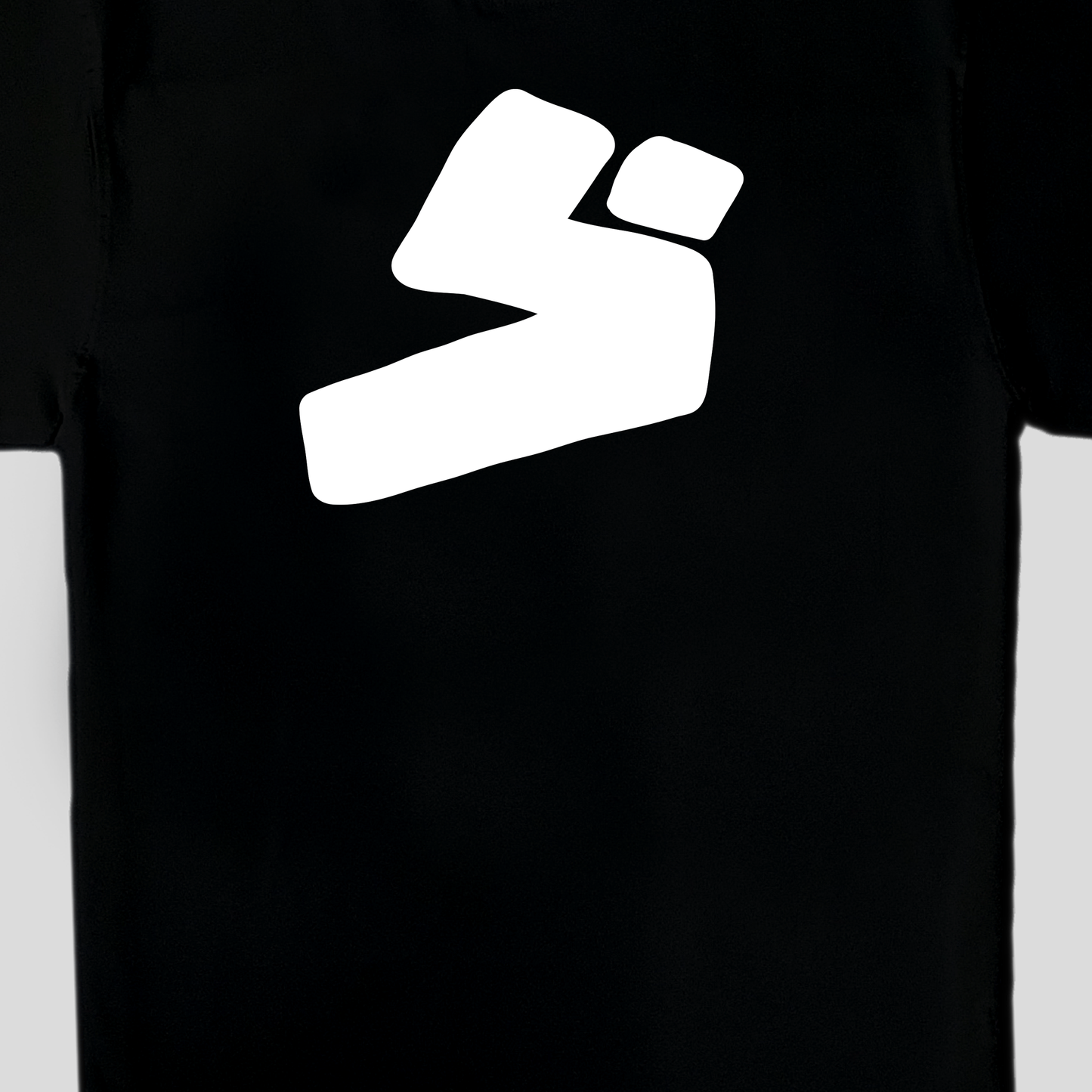 Black oversized t-shirt with white digital print slidein logo