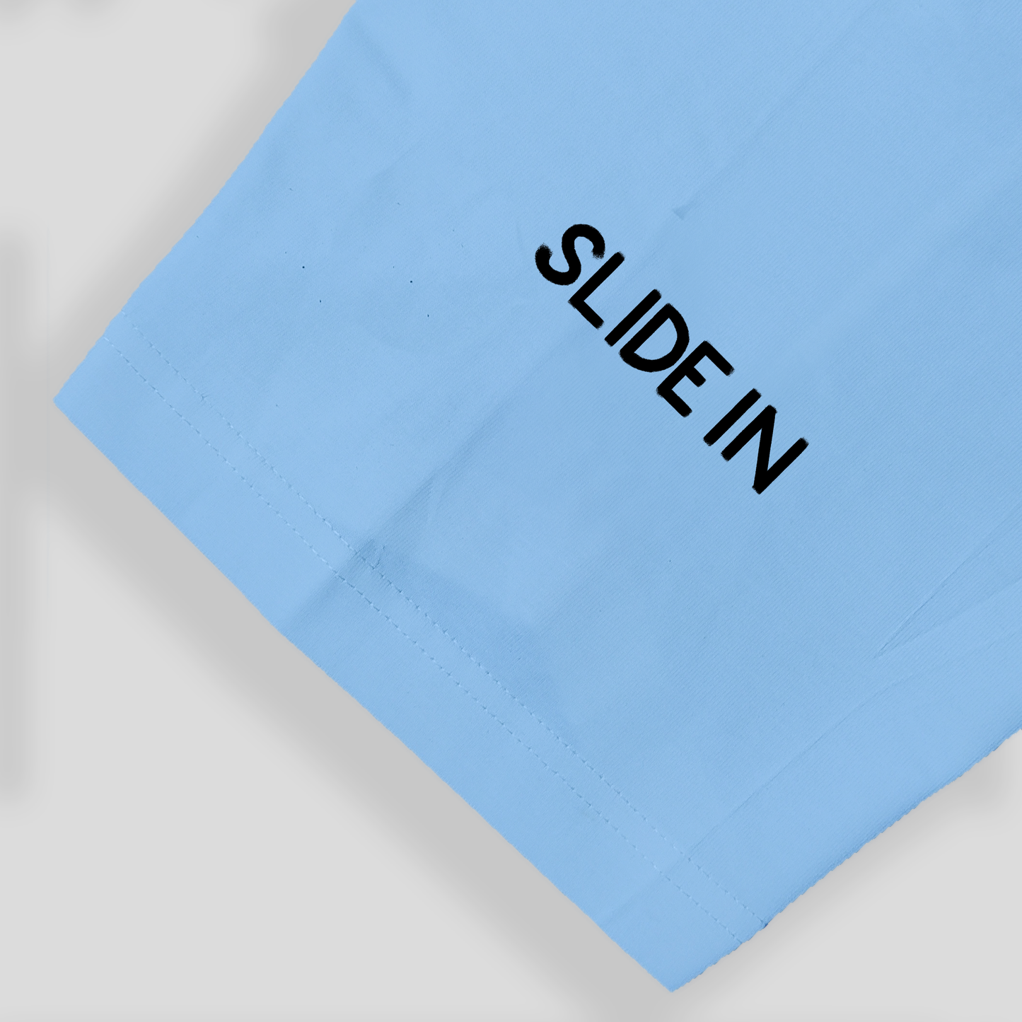 Digital printed sleeve for sky blue oversized t-shirt